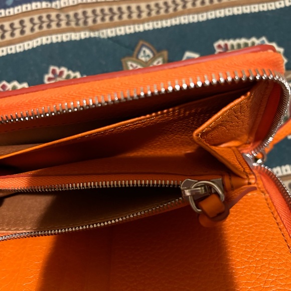 Dooney and Bourke Henrys Zip Around Wristlet, Orange - Picture 7 of 8